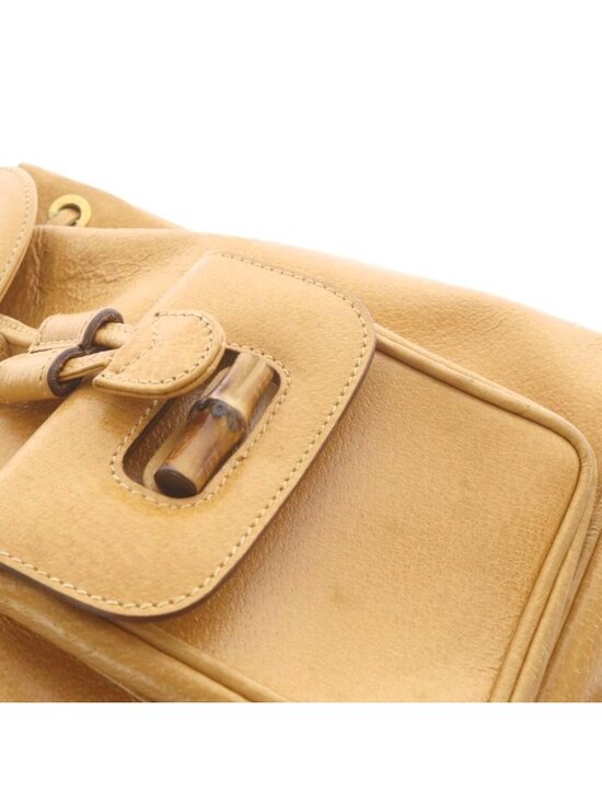 Gucci Bamboo Leather Backpack Brown main image 4